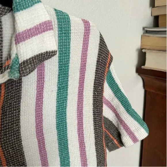 Free People Multicolor Striped Button Down Shirt - Picture 6 of 8